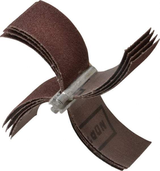 Merit Abrasives - 60 Grit, Coated, Aluminum Oxide Bore Polisher - Medium Grade, 10,000 RPM, Polishes Bores with 3-1/8 to 4" Diam - Industrial Tool & Supply