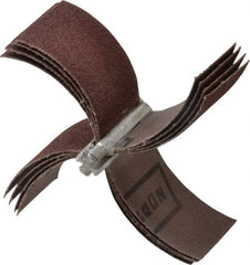 Merit Abrasives - 60 Grit, Coated, Aluminum Oxide Bore Polisher - Medium Grade, 10,000 RPM, Polishes Bores with 3-1/8 to 4" Diam - Industrial Tool & Supply