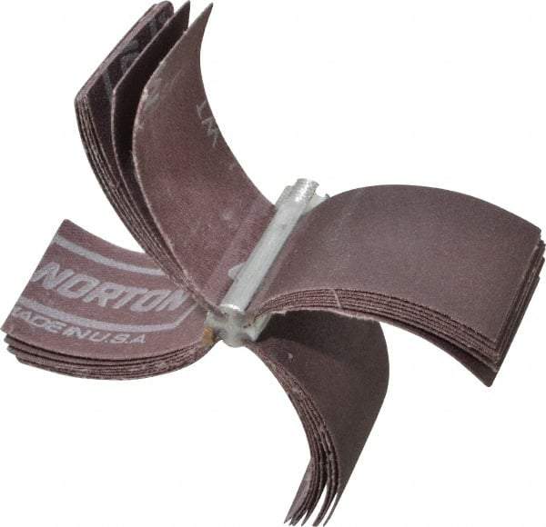 Merit Abrasives - 180 Grit, Coated, Aluminum Oxide Bore Polisher - Very Fine Grade, 10,000 RPM, Polishes Bores with 3-1/8 to 4" Diam - Industrial Tool & Supply