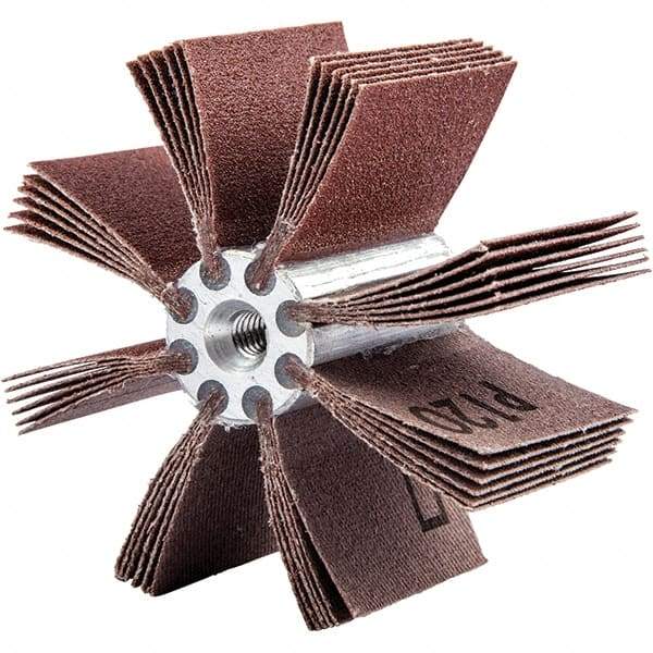 Merit Abrasives - 120 Grit, Coated, Aluminum Oxide Bore Polisher - Fine Grade, 16,000 RPM, Polishes Bores with 2 to 2-1/2" Diam - Industrial Tool & Supply