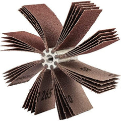 Merit Abrasives - 240 Grit, Coated, Aluminum Oxide Bore Polisher - Very Fine Grade, 10,000 RPM, Polishes Bores with 3-1/8 to 4" Diam - Industrial Tool & Supply