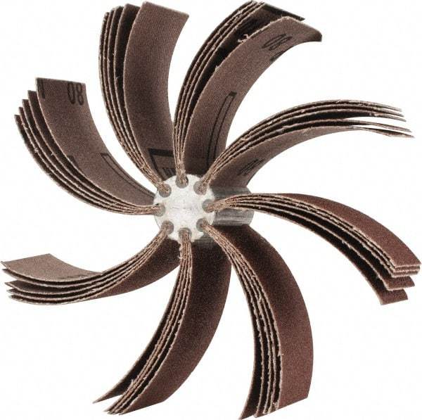 Merit Abrasives - 80 Grit, Coated, Aluminum Oxide Bore Polisher - Medium Grade, 8,000 RPM, Polishes Bores with 4-1/4 to 5-1/4" Diam - Industrial Tool & Supply