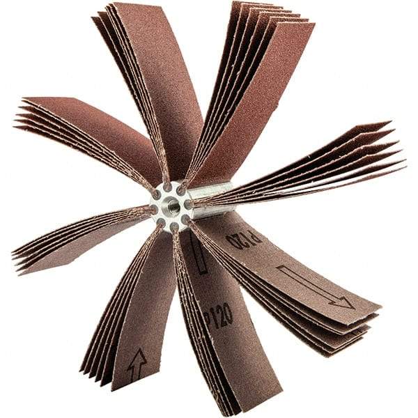 Merit Abrasives - 240 Grit, Coated, Aluminum Oxide Bore Polisher - Very Fine Grade, 8,000 RPM, Polishes Bores with 5-1/4 to 5-7/8" Diam - Industrial Tool & Supply