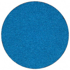 Merit Abrasives - 2" Disc Diam, 60 Grit, Zirconia Alumina Quick Change Disc - Type R Attaching System, Coated, Blue, Medium Grade, 30,000 RPM - Industrial Tool & Supply