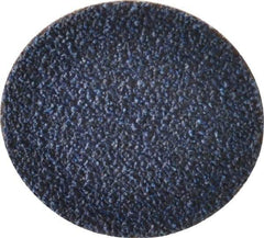 Merit Abrasives - 2" Disc Diam, 36 Grit, Zirconia Alumina Quick Change Disc - Type R Attaching System, Coated, Blue, Very Coarse Grade, 30,000 RPM - Industrial Tool & Supply