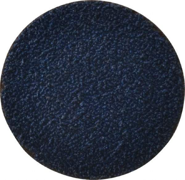Merit Abrasives - 2" Disc Diam, 40 Grit, Zirconia Alumina Quick Change Disc - Type R Attaching System, Coated, Blue, Coarse Grade, 30,000 RPM - Industrial Tool & Supply