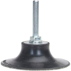 Merit Abrasives - 3" Diam Quick-Change Type S Disc Backing Pad - 1/4" Shank Diam, Soft Density, 20,000 RPM, Power-Lock Type 2 Compatible - Industrial Tool & Supply