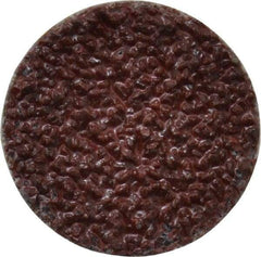 Merit Abrasives - 3/4" Disc Diam, 36 Grit, Aluminum Oxide Quick Change Disc - Type S Attaching System, Coated, Maroon, Very Coarse Grade, 40,000 RPM - Industrial Tool & Supply