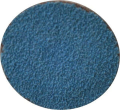 Merit Abrasives - 1-1/2" Disc Diam, 60 Grit, Zirconia Alumina Quick Change Disc - Type S Attaching System, Coated, Blue, Medium Grade, 30,000 RPM - Industrial Tool & Supply