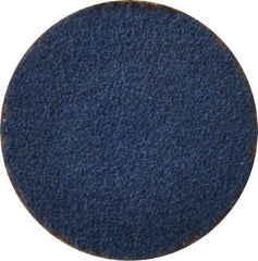 Merit Abrasives - 1-1/2" Disc Diam, 80 Grit, Zirconia Alumina Quick Change Disc - Type S Attaching System, Coated, Blue, Medium Grade, 30,000 RPM - Industrial Tool & Supply