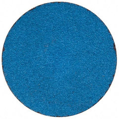 Merit Abrasives - 2" Disc Diam, 80 Grit, Zirconia Alumina Quick Change Disc - Type S Attaching System, Coated, Blue, Medium Grade, 30,000 RPM - Industrial Tool & Supply