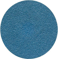 Merit Abrasives - 3" Disc Diam, 50 Grit, Zirconia Alumina Quick Change Disc - Type S Attaching System, Coated, Blue, Coarse Grade, 20,000 RPM - Industrial Tool & Supply