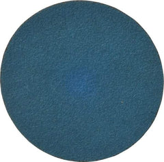 Merit Abrasives - 3" Disc Diam, 60 Grit, Zirconia Alumina Quick Change Disc - Type S Attaching System, Coated, Blue, Medium Grade, 20,000 RPM - Industrial Tool & Supply