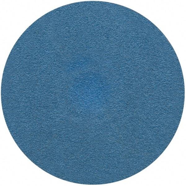 Merit Abrasives - 3" Disc Diam, 80 Grit, Zirconia Alumina Quick Change Disc - Type S Attaching System, Coated, Blue, Medium Grade, 20,000 RPM - Industrial Tool & Supply