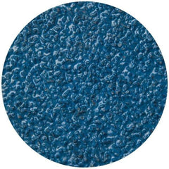 Merit Abrasives - 1-1/2" Disc Diam, 36 Grit, Zirconia Alumina Quick Change Disc - Type R Attaching System, Coated, Blue, Very Coarse Grade, 30,000 RPM - Industrial Tool & Supply