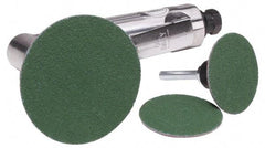 Merit Abrasives - 1" Disc Diam, 36 Grit, Zirconia Alumina Quick Change Disc - Type R Attaching System, Coated, Green, Very Coarse Grade, 40,000 RPM, R801 Series - Industrial Tool & Supply