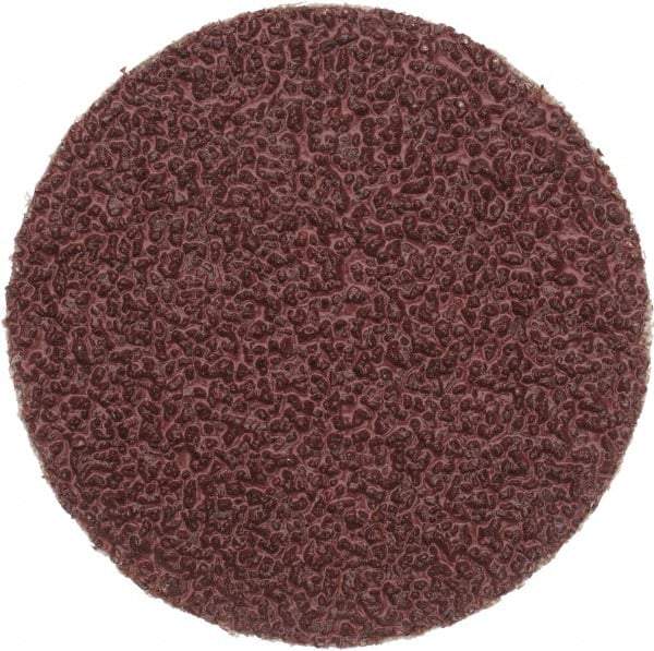 Merit Abrasives - 2" Diam, 36 Grit Aluminum Oxide Adhesive PSA Disc - Very Coarse, Black, Cloth Backing, Flexible - Industrial Tool & Supply