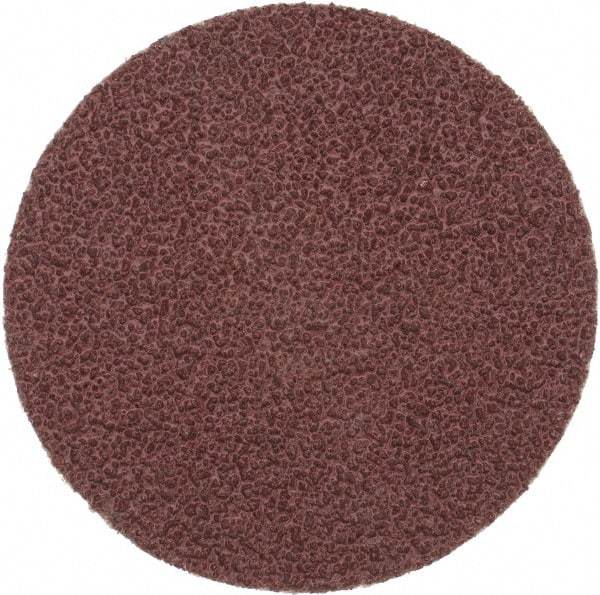 Merit Abrasives - 3" Diam, 36 Grit Aluminum Oxide Adhesive PSA Disc - Very Coarse, Black, Cloth Backing, Flexible - Industrial Tool & Supply
