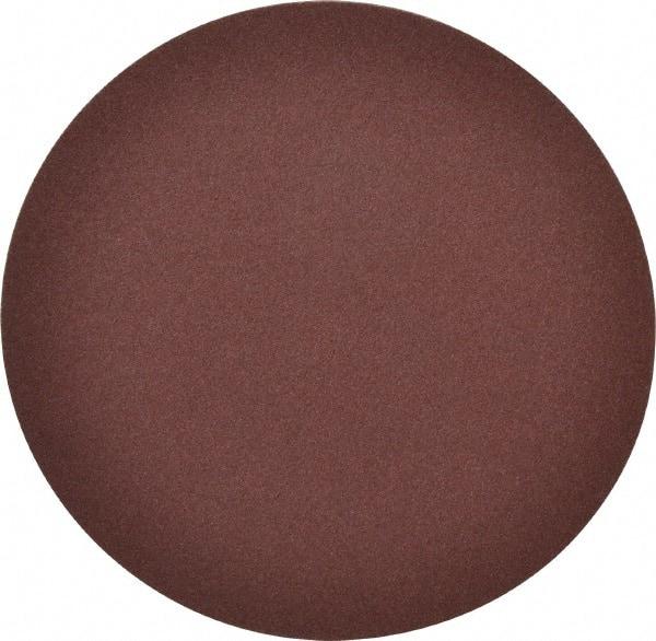 Merit Abrasives - 6" Diam, 100 Grit Aluminum Oxide Adhesive PSA Disc - Medium Grade, Black, Cloth Backing, Flexible - Industrial Tool & Supply