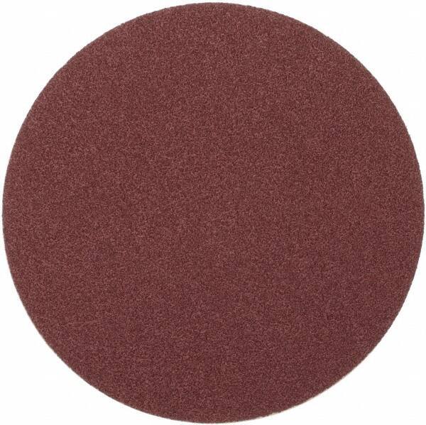 Merit Abrasives - 8" Diam, 40 Grit Aluminum Oxide Adhesive PSA Disc - Very Coarse, Black, Cloth Backing, Flexible - Industrial Tool & Supply