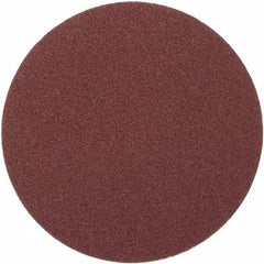 Merit Abrasives - 8" Diam, 40 Grit Aluminum Oxide Adhesive PSA Disc - Very Coarse, Black, Cloth Backing, Flexible - Industrial Tool & Supply