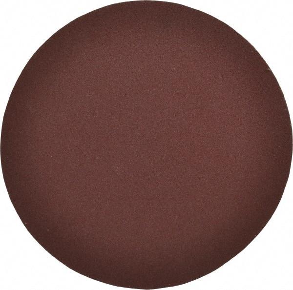Merit Abrasives - 8" Diam, 100 Grit Aluminum Oxide Adhesive PSA Disc - Medium Grade, Black, Cloth Backing, Flexible - Industrial Tool & Supply
