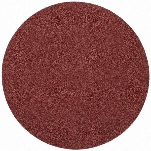 Merit Abrasives - 10" Diam, 36 Grit Aluminum Oxide Adhesive PSA Disc - Very Coarse, Black, Cloth Backing, Flexible - Industrial Tool & Supply