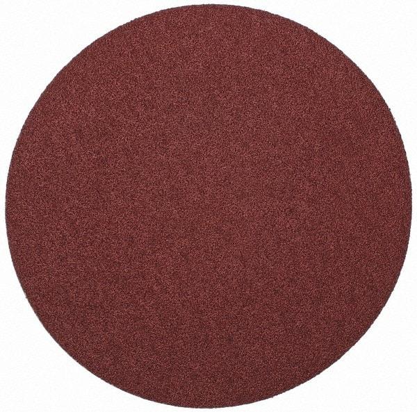 Merit Abrasives - 10" Diam, 40 Grit Aluminum Oxide Adhesive PSA Disc - Very Coarse, Black, Cloth Backing, Flexible - Industrial Tool & Supply