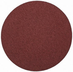 Merit Abrasives - 10" Diam, 40 Grit Aluminum Oxide Adhesive PSA Disc - Very Coarse, Black, Cloth Backing, Flexible - Industrial Tool & Supply