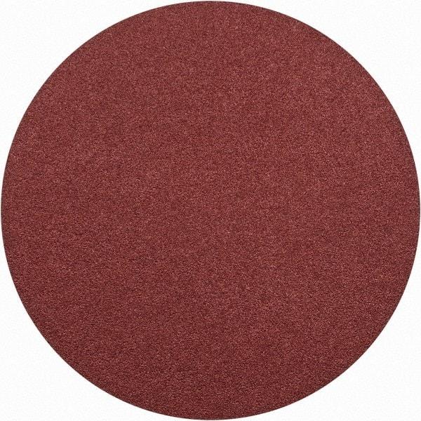 Merit Abrasives - 16" Diam, 40 Grit Aluminum Oxide Adhesive PSA Disc - Very Coarse, Black, Cloth Backing, Flexible - Industrial Tool & Supply