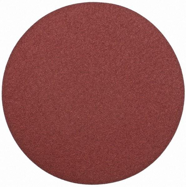 Merit Abrasives - 20" Diam, 40 Grit Aluminum Oxide Adhesive PSA Disc - Very Coarse, Black, Cloth Backing, Flexible - Industrial Tool & Supply