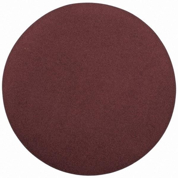 Merit Abrasives - 20" Diam, 100 Grit Aluminum Oxide Adhesive PSA Disc - Medium Grade, Black, Cloth Backing, Flexible, Use with Stationary Disc Sanders - Industrial Tool & Supply