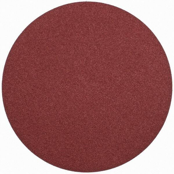 Merit Abrasives - 24" Diam, 36 Grit Aluminum Oxide Adhesive PSA Disc - Very Coarse, Black, Cloth Backing, Flexible - Industrial Tool & Supply