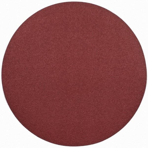 Merit Abrasives - 24" Diam, 50 Grit Aluminum Oxide Adhesive PSA Disc - Coarse Grade, Black, Cloth Backing, Flexible, Use with Stationary Disc Sanders - Industrial Tool & Supply