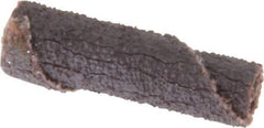 Merit Abrasives - 1/4" Max Roll Diam x 1" OAL, 60 Grit Aluminum Oxide Straight Cartridge Roll - 1/8" Pilot Hole Diam, Medium Grade - Industrial Tool & Supply