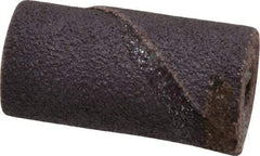 Merit Abrasives - 3/4" Max Roll Diam x 1-1/2" OAL, 80 Grit Aluminum Oxide Straight Cartridge Roll - 1/4" Pilot Hole Diam, Medium Grade - Industrial Tool & Supply