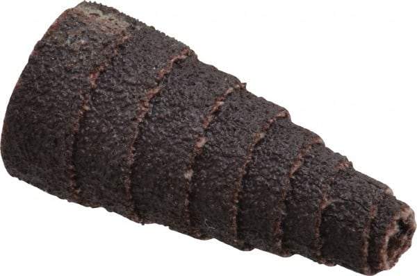 Merit Abrasives - 1-1/2" Long x 3/4" Diam, Aluminum Oxide, Full Taper Cartridge Roll - 60 Grit, 3/16" Pilot Hole Diam, Medium Grade - Industrial Tool & Supply