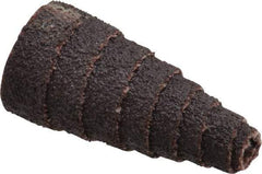 Merit Abrasives - 1-1/2" Long x 3/4" Diam, Aluminum Oxide, Full Taper Cartridge Roll - 60 Grit, 3/16" Pilot Hole Diam, Medium Grade - Industrial Tool & Supply