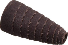 Merit Abrasives - 1-1/2" Long x 3/4" Diam, Aluminum Oxide, Full Taper Cartridge Roll - 120 Grit, 3/16" Pilot Hole Diam, Fine Grade - Industrial Tool & Supply