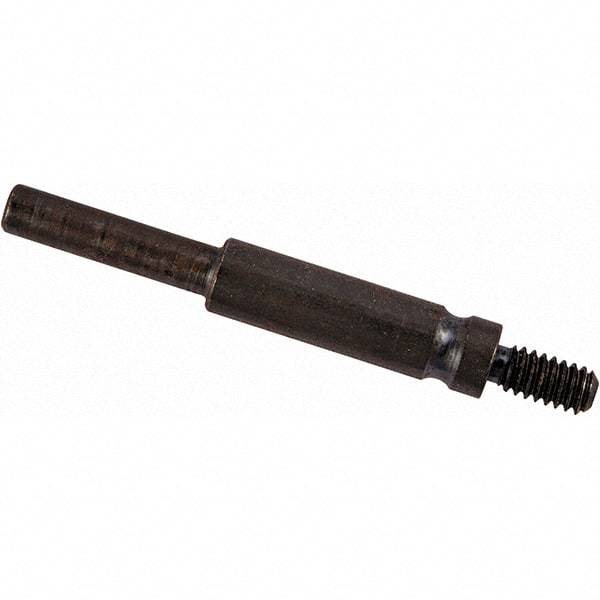 Merit Abrasives - 1/4-20 Cross/Square Pad Mandrel - 3" Long - Industrial Tool & Supply