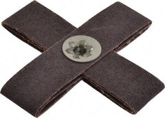 Merit Abrasives - 60 Grit, Medium Grade, Aluminum Oxide Cross Pad - 4" Long x 4" Wide x 1" Thick, 8 Ply, 12,000 Max RPM - Industrial Tool & Supply