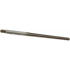 Made in USA - #3/0 Pin, 0.1302" Diam, 0.1029" Small End, 9/64" Diam Straight Shank, 1-5/16" Flute, Taper Pin Reamer - Industrial Tool & Supply