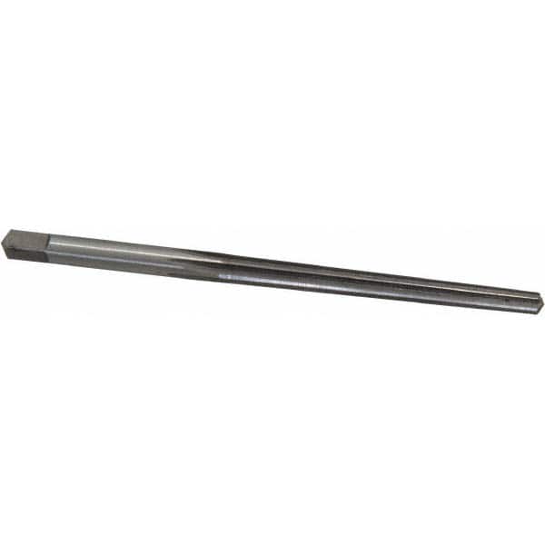 Made in USA - #0 Pin, 0.1638" Diam, 0.1287" Small End, 11/64" Diam Straight Shank, 1-11/16" Flute, Taper Pin Reamer - Industrial Tool & Supply