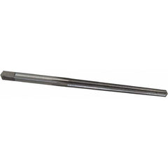 Made in USA - #0 Pin, 0.1638" Diam, 0.1287" Small End, 11/64" Diam Straight Shank, 1-11/16" Flute, Taper Pin Reamer - Industrial Tool & Supply