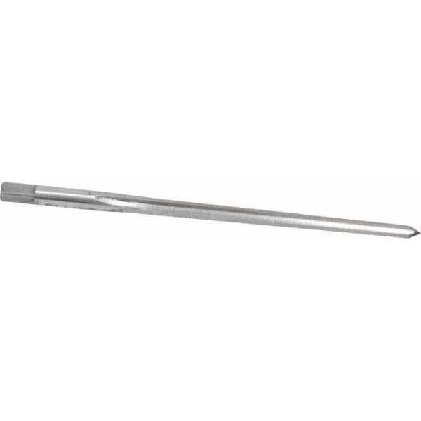 Made in USA - #4 Pin, 0.2604" Diam, 0.2071" Small End, 17/64" Diam Straight Shank, 2-9/16" Flute, Taper Pin Reamer - Industrial Tool & Supply