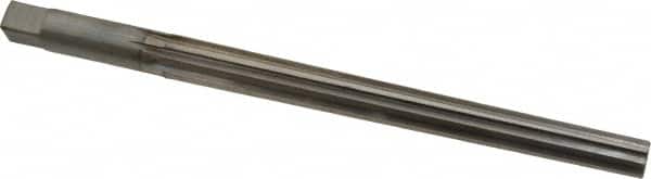 Made in USA - #9 Pin, 0.6066" Diam, 0.4805" Small End, 9/16" Diam Straight Shank, 6-1/16" Flute, Taper Pin Reamer - Industrial Tool & Supply