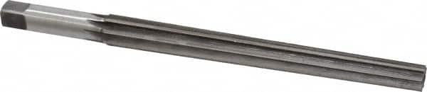 Made in USA - #10 Pin, 0.7216" Diam, 0.5799" Small End, 5/8" Diam Straight Shank, 6-13/16" Flute, Taper Pin Reamer - Industrial Tool & Supply