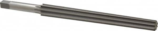 Made in USA - #12 Pin, 1.05" Diam, 0.842" Small End, 3/4" Diam Straight Shank, 10" Flute, Taper Pin Reamer - Industrial Tool & Supply
