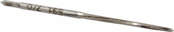 Made in USA - #7/0 Pin, 0.0666" Diam, 0.0497" Small End, 5/64" Diam Straight Shank, 13/16" Flute, Taper Pin Reamer - Industrial Tool & Supply