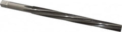 Made in USA - #8 Pin, 0.505" Diam, 0.3971" Small End, 7/16" Diam Straight Shank, 5-3/16" Flute, Taper Pin Reamer - Industrial Tool & Supply